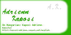 adrienn kaposi business card